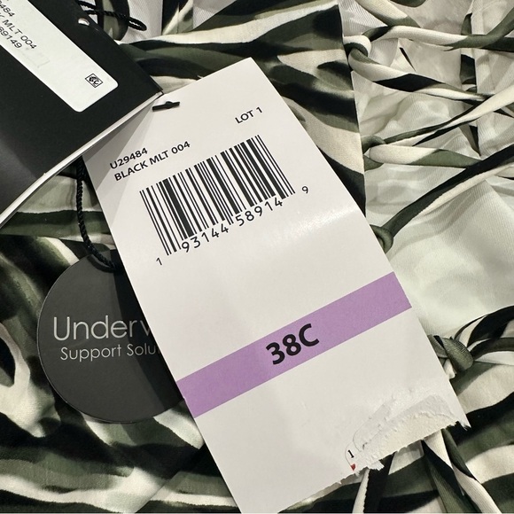 Coco Reef Astra Bra Sized Plunge Underwire One Piece Swimsuit - Wild Zebra - Picture 9 of 12